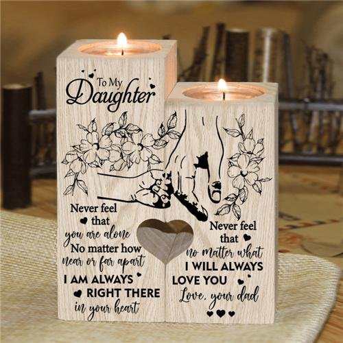 Dad To Daughter - I Will Always Love You - Candle Holder