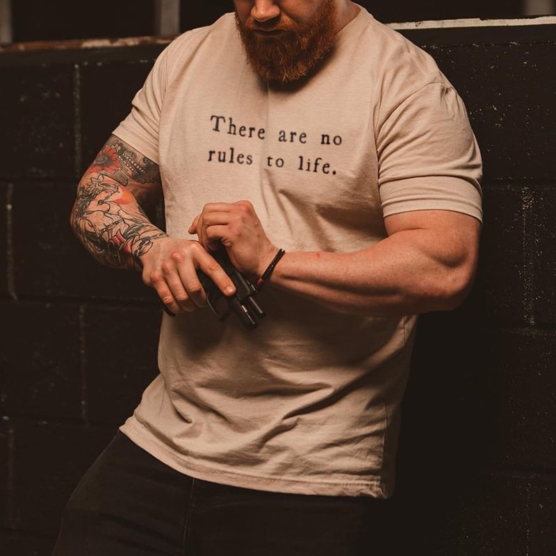 There Are No Rules To Life Printed Men's T-shirt -  UPRANDY