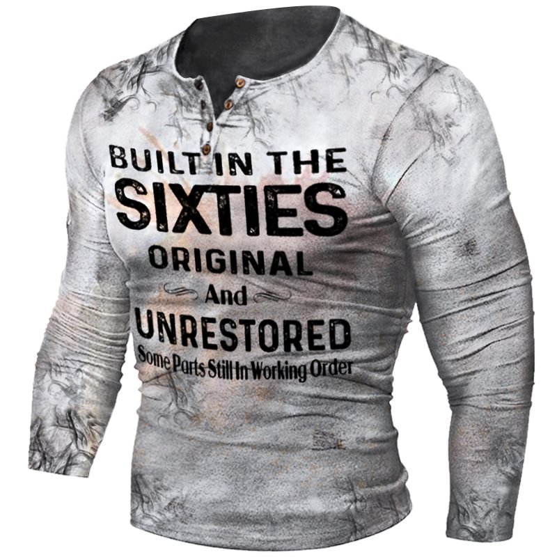 Mens Built In The Sixties Unrestored Motorcy Printed T-shirt / [viawink] /