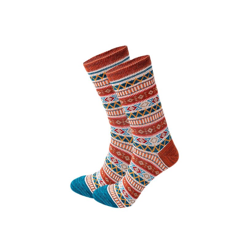   Bohemian Ethnic Style Print Soft All-match Retro Socks - Neojana