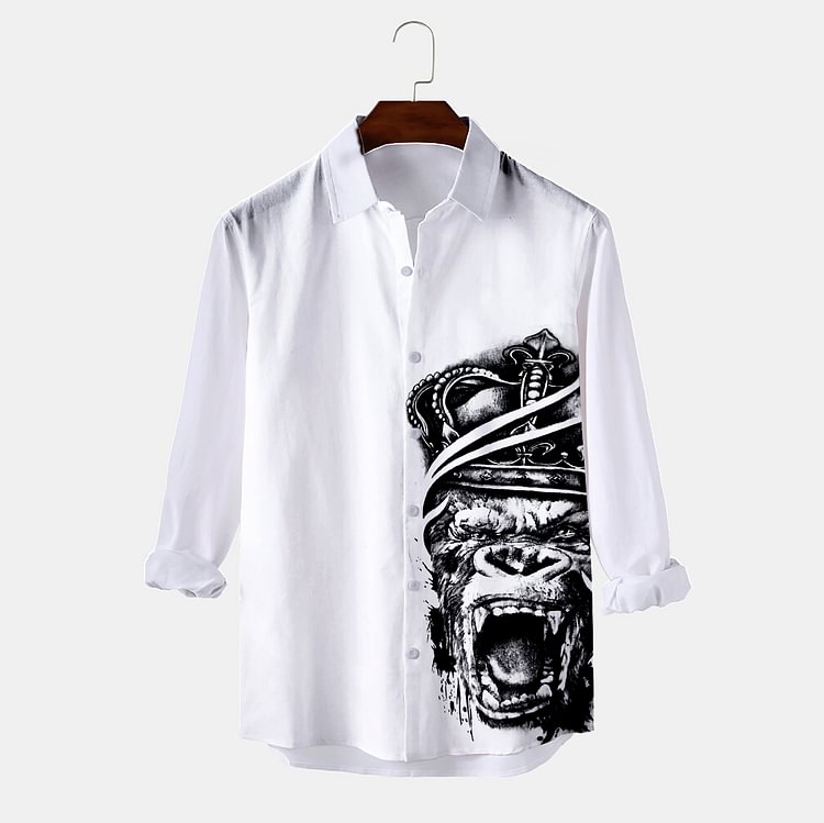 BrosWear Asymmetrical Fashion Long Sleeve Shirt
