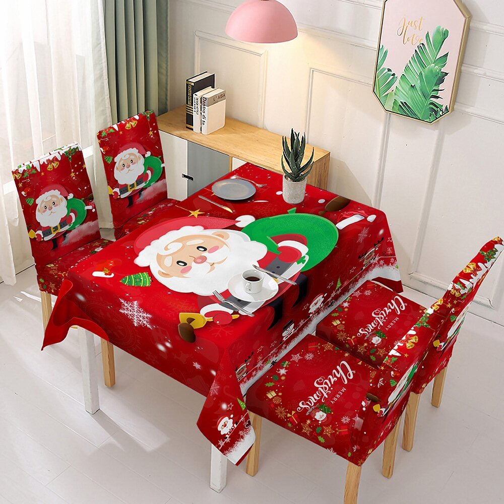 Christmas Tablecloth Chair Cover Decoration、、sdecorshop