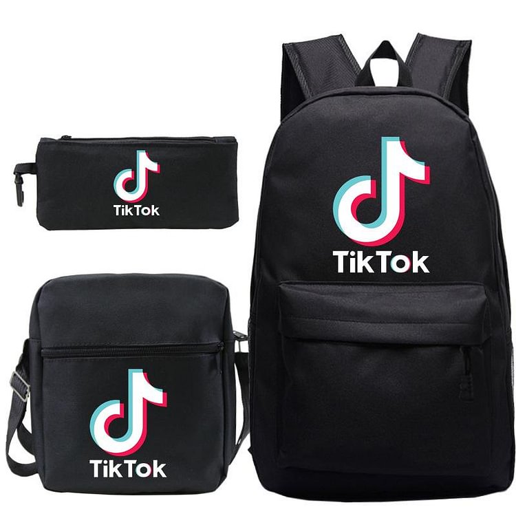 Mayoulove Tik Tok Backpack Teen Boys Girls School Book bag with Shouder Bag Pen Case 3 in 1-Mayoulove