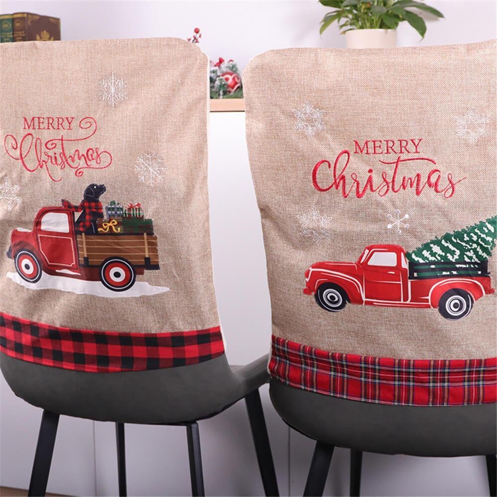 Christmas Dining Room Decor Dinner Chair Back Covers
