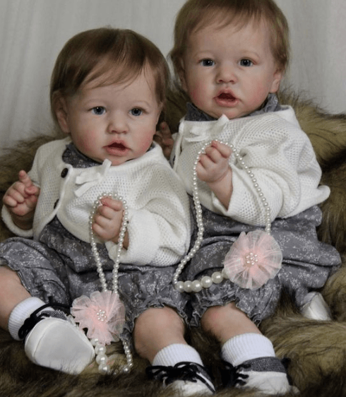 12'' Lifelike Twins Reborn Newborn Pacifier Baby Dolls Girls,Realistic and So Truly Lifelike Babies Meroy and Melissa -Creativegiftss® - [product_tag]
