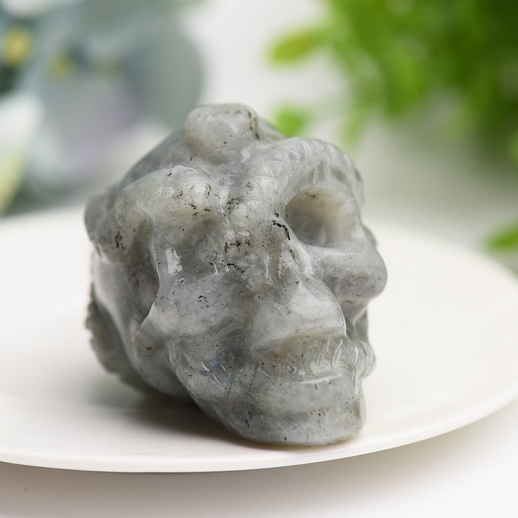 2.2" Mixed Crystal Skull Carving Bulk Wholesale