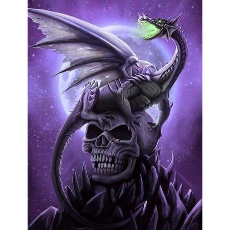 Evil Skull Dragon - Full Diamond Painting - 30x40cm