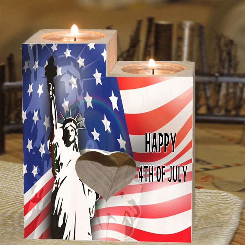USA American Flag Candle Holder，USA Happy Fourth of July Candle Holder，Patriotic Candle Holder， Independence Day