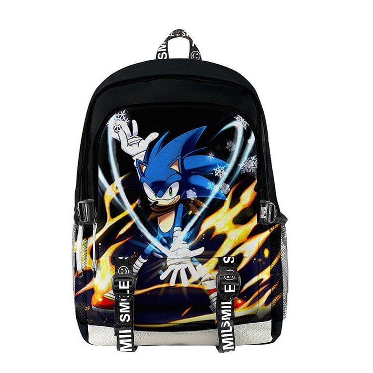 Mayoulove Unisex Casual Stylish 3D Sonic the Hedgehog School Book Bag Printing Backpacks for Boys Girls-Mayoulove