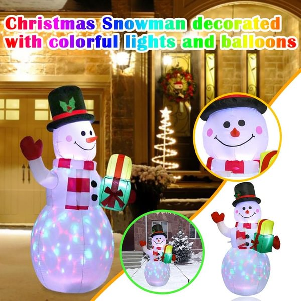 1.5M Christmas Inflatable Snowman Lantern Luminous Indoor And Outdoor Decoration Snowman Lovely Doll Kids Gift New Year Gift