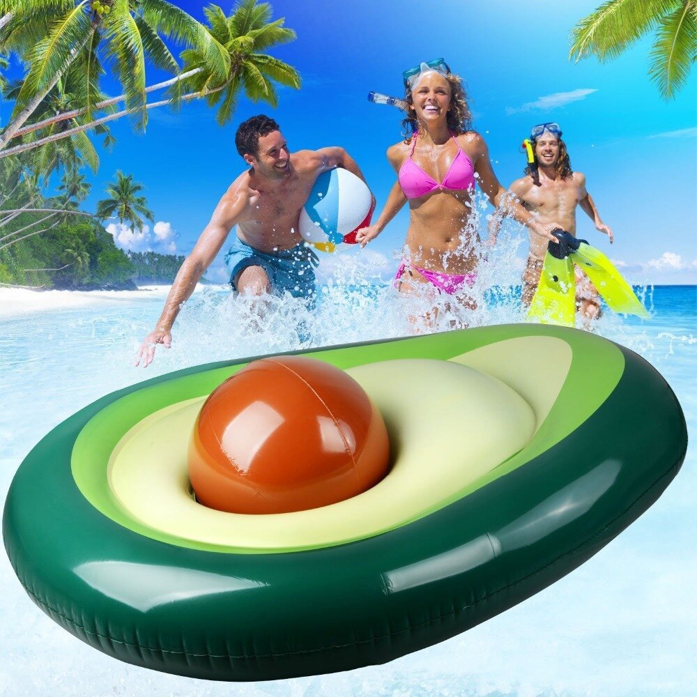 Inflatable Giant Avocado Pool Float Swimming Ring Pool Circle Piscina Pool Toy、、sdecorshop