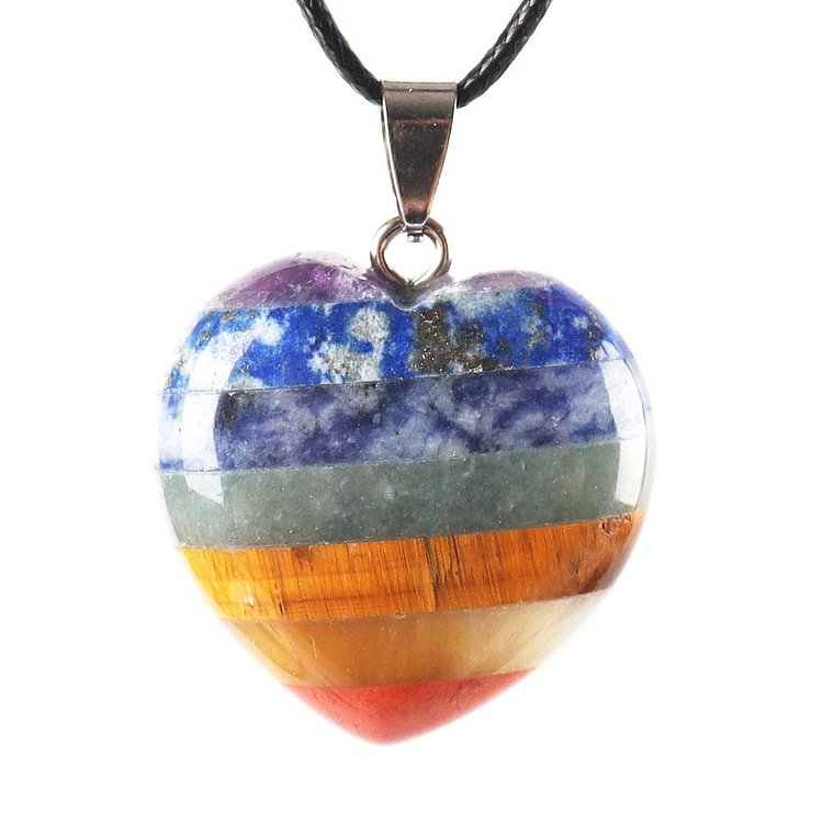 Seven Chakra Bounded Hearts Crystal Heart Pendant Crystal wholesale suppliers