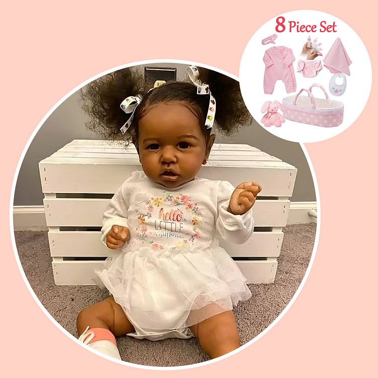 Real life 22'' Little Diaz Reborn Baby Doll African Girl Birthday Gifts