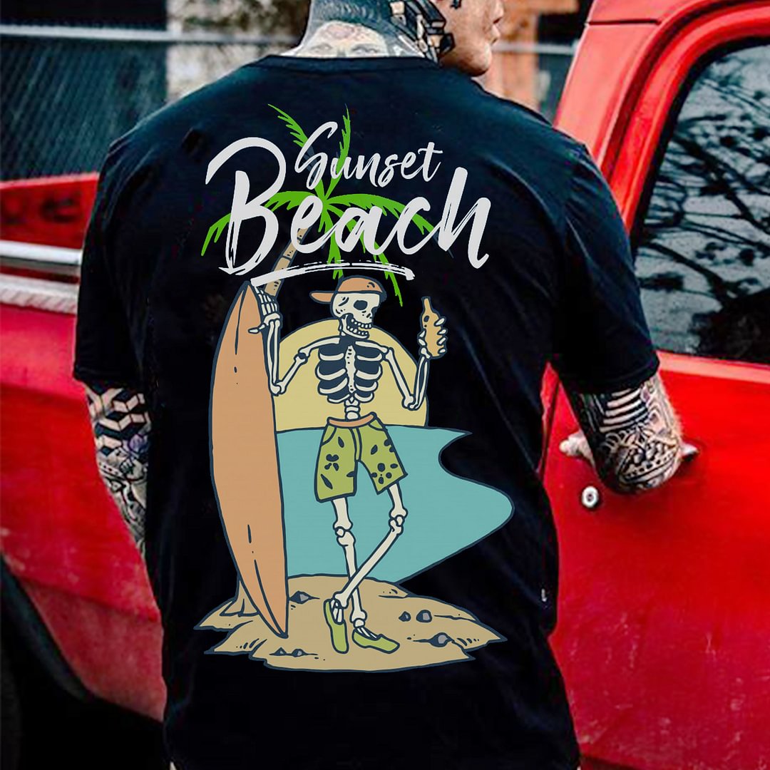 Cloeinc Sunset beach casual T-shirt - Cloeinc