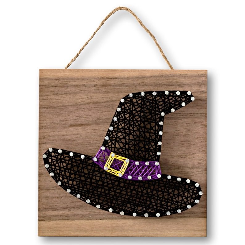String Art - Witch Hat 5" x 5"-Ainnpuzzle