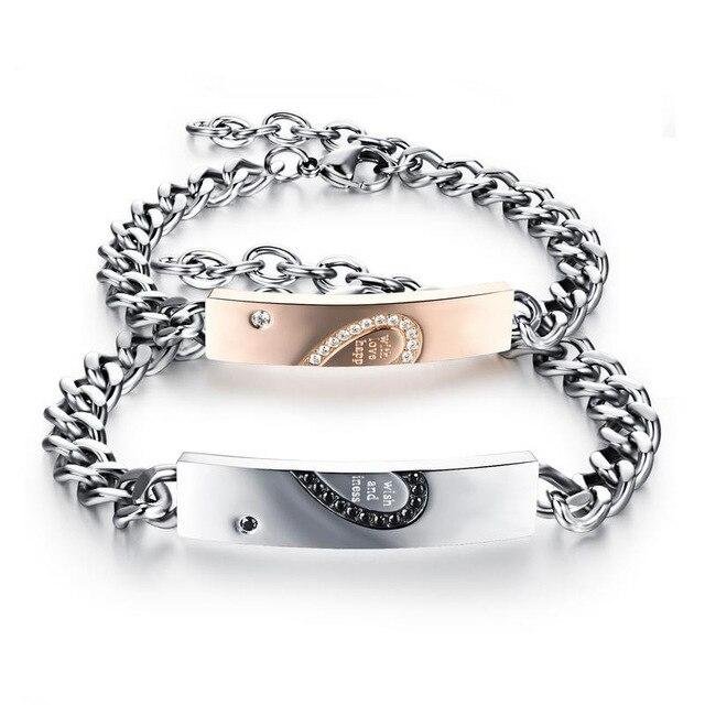 Trend Couple Bracelet Fashion Stainless Steel  Lover's Bracelet-Mayoulove