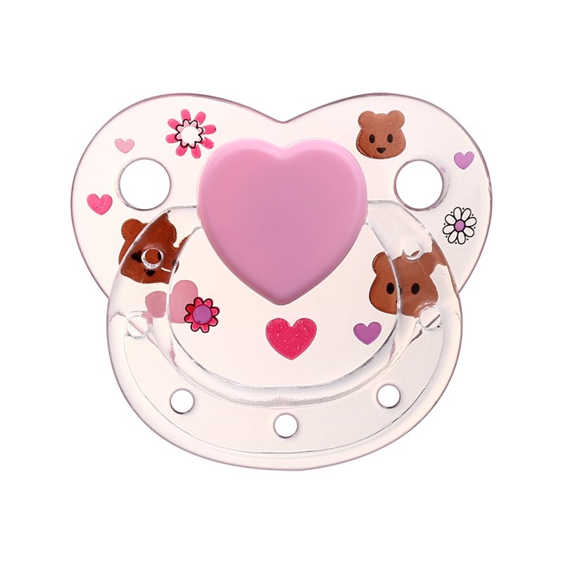 Cute bear transparent magnetic pacifier