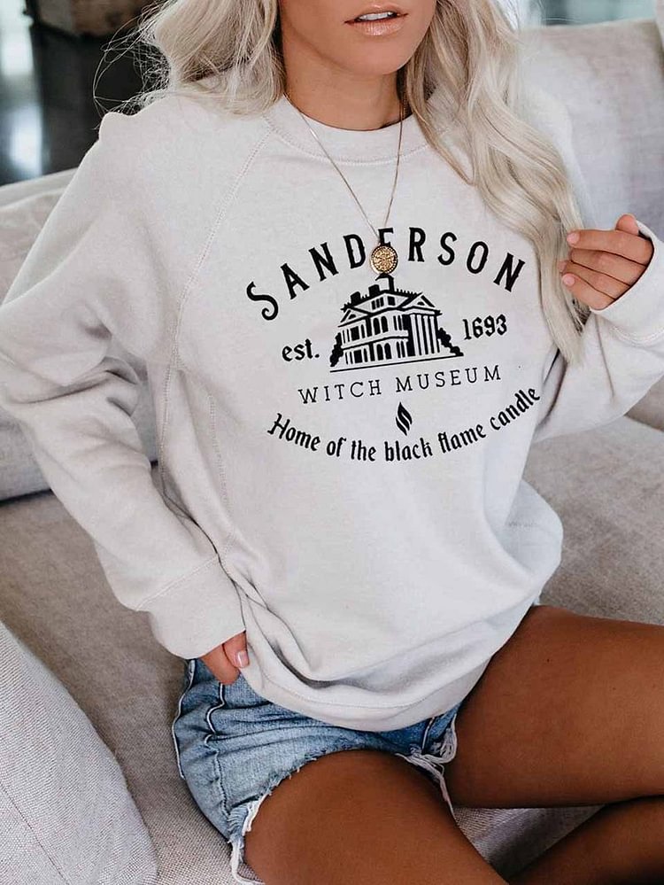 Halloween Sanderson Print Hoodie Women Sweatshirt-Mayoulove