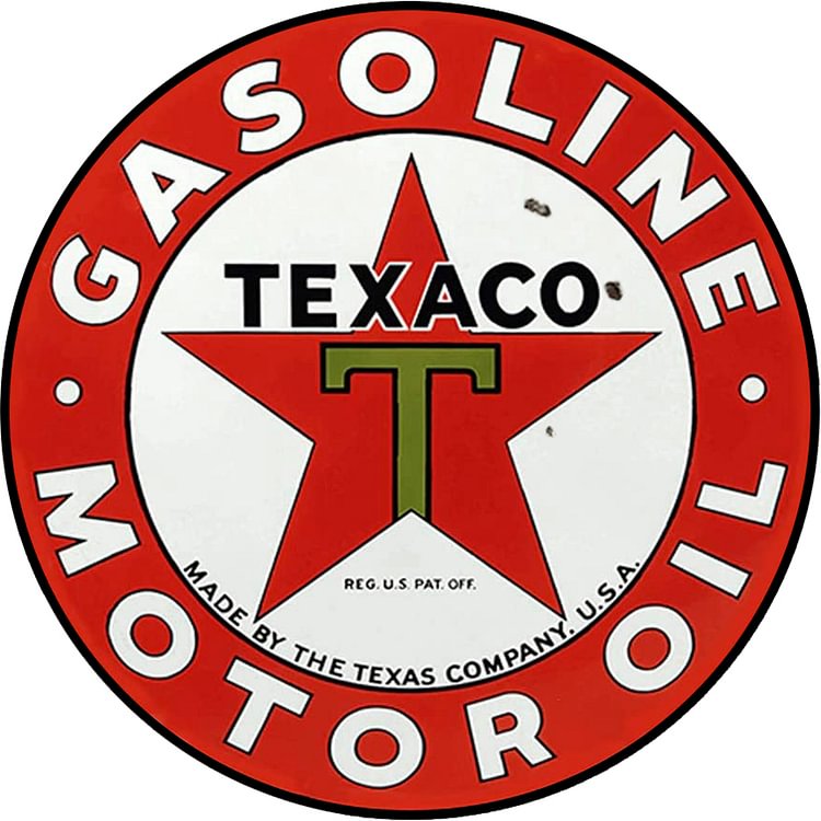 Texaco Motor Oils -Round Tin Signs - 30*30CM