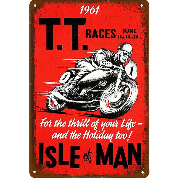 TT Isle Man Motor - Vintage Tin Signs