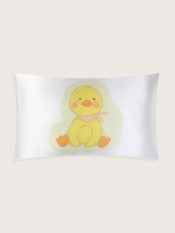 Cartoon Duck Cute Kid's Silk Pillow Towel