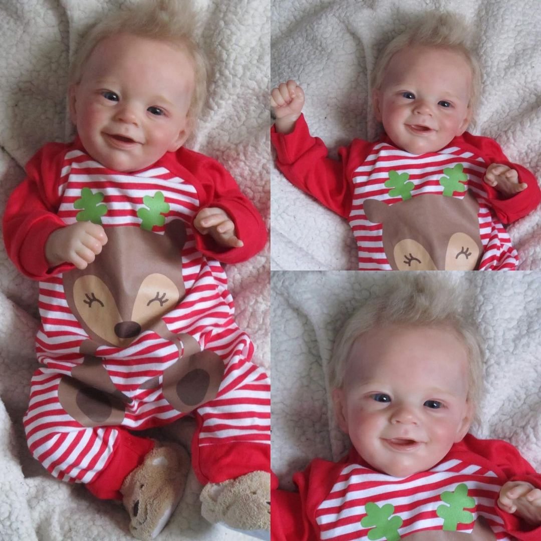  [Flash Sale] Heartbeat Sound 20"Cute Lifelike Handmade Reborn Silicone Smile Toddlers Baby Thea - Reborndollsshop.com-Reborndollsshop®