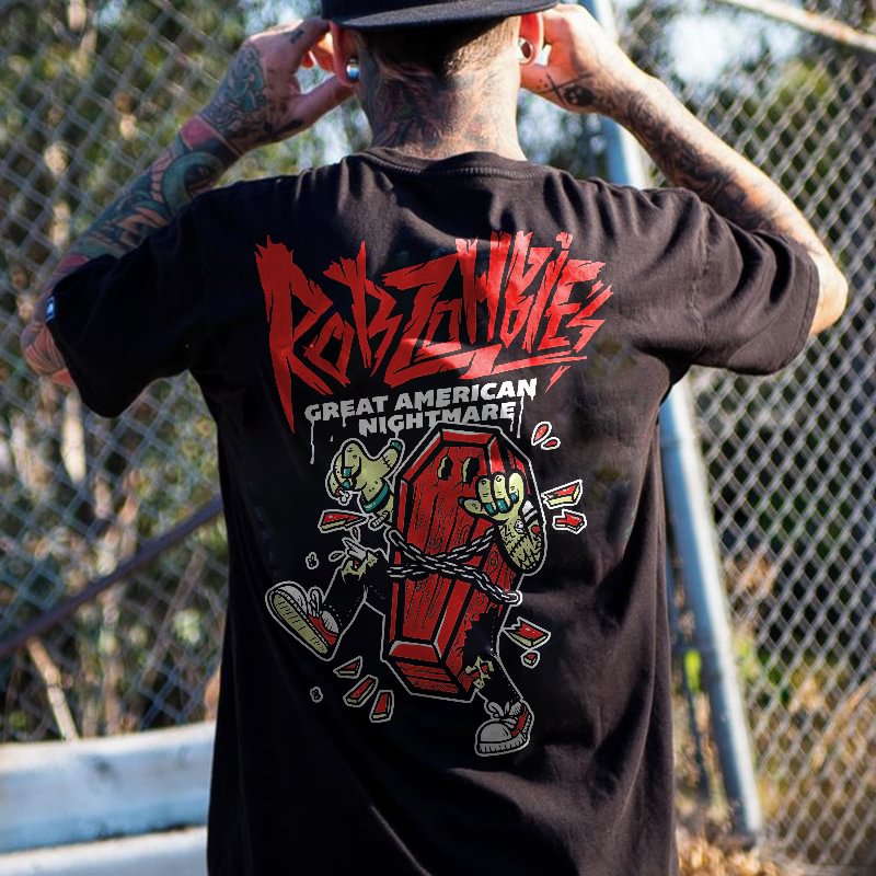 Cloeinc    Rob Zombie's Great American Nightmare Printed Men's T-shirt - Cloeinc