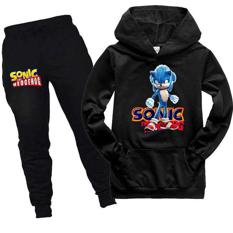 Mayoulove Kids Sonic the Hedgehog 2020 Casual Hooded shirt Tracksuit-Mayoulove