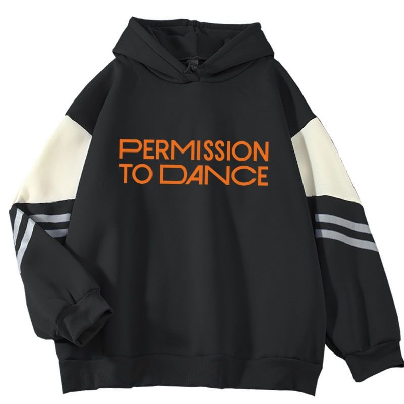 Butter Permission to Dance Print Colorblock Hoodie