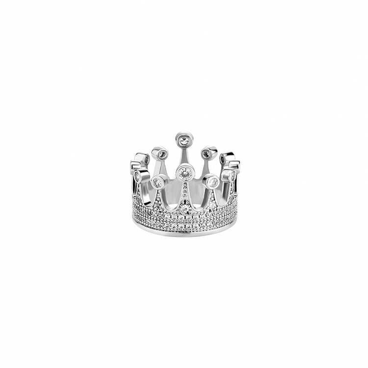 Iced Out Cubic Zirconia Crown Rings Bling Jewelry
