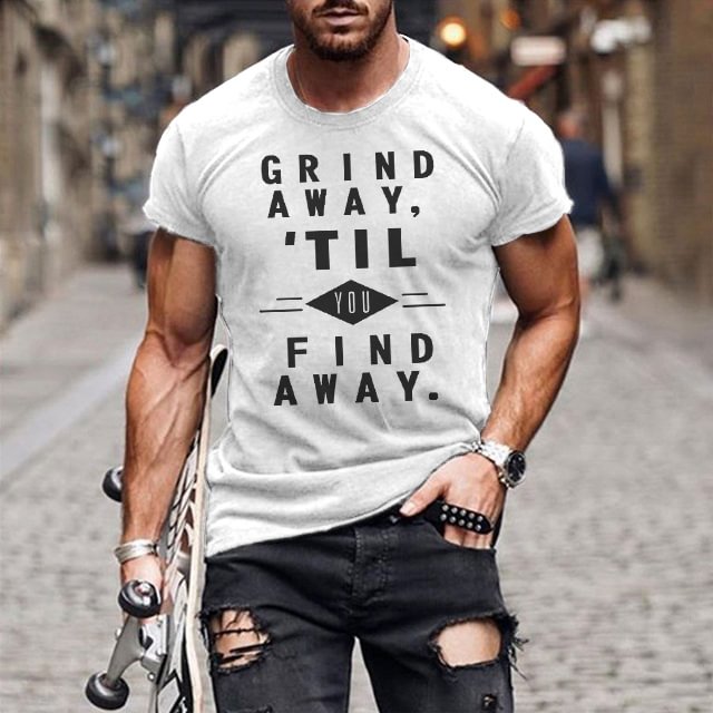 BrosWear Inspirational Quotes Print Short Sleeve T-Shirt
