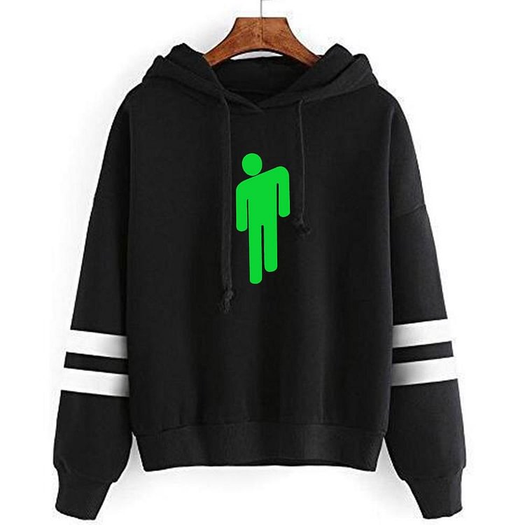 Billie Eilish Funny Hooded Sweater Tops Clothes-Mayoulove