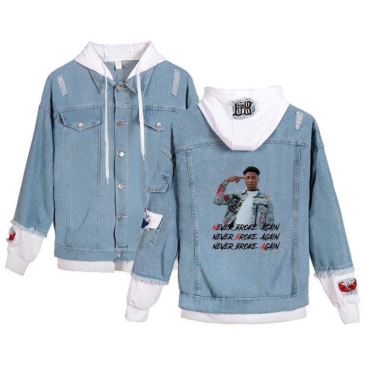 YoungBoy Denim Jacket NBA Support Jean Coat-Mayoulove