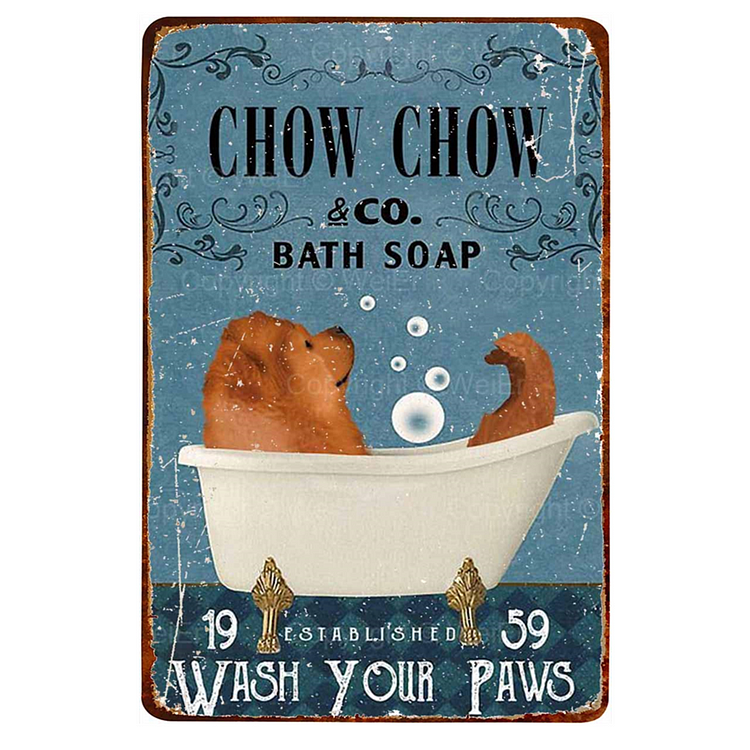 Chows Dog - Vintage Tin Signs