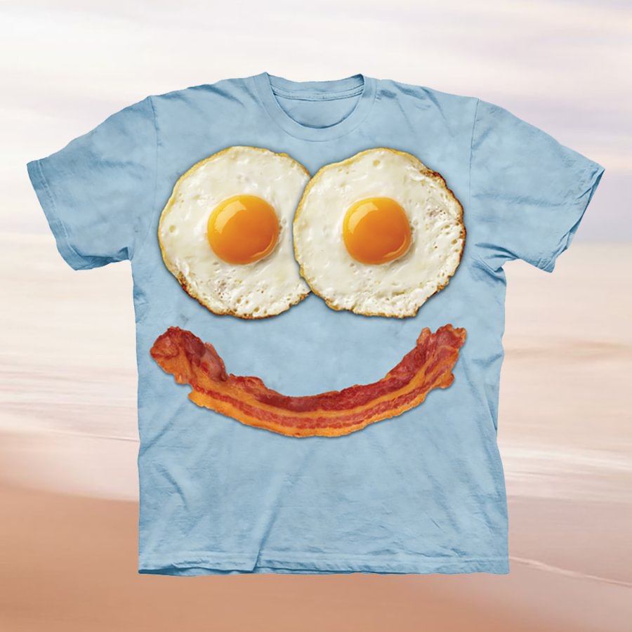 Fried egg print T-shirt / [viawink] /