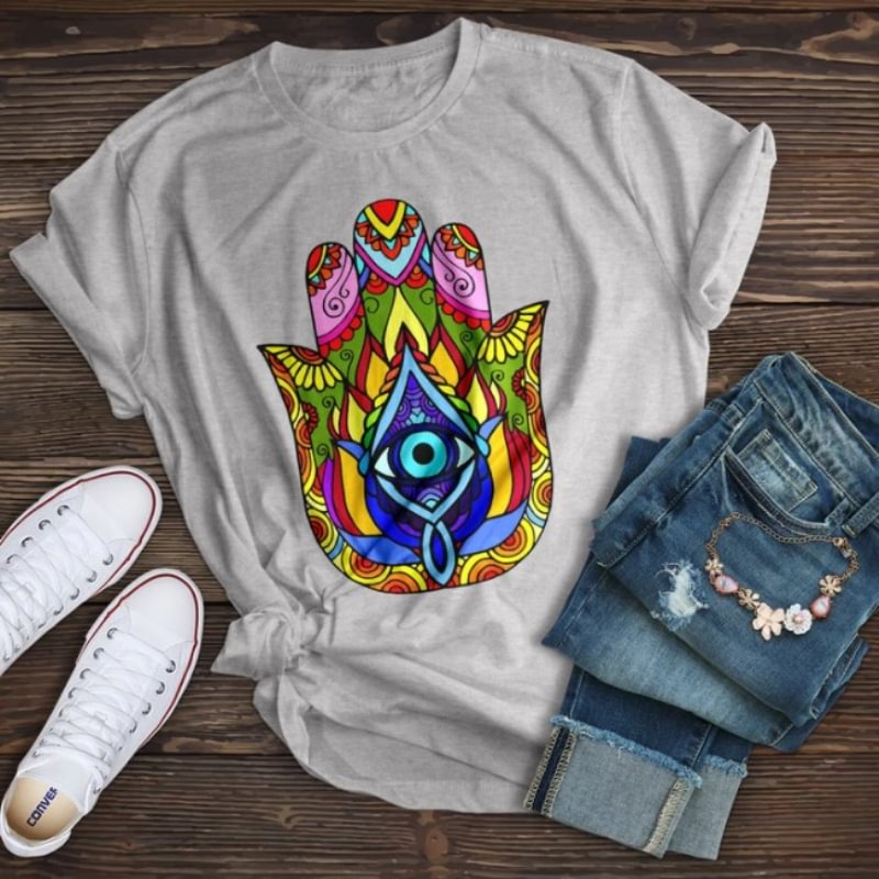    Floral evil eye t-shirt - Neojana