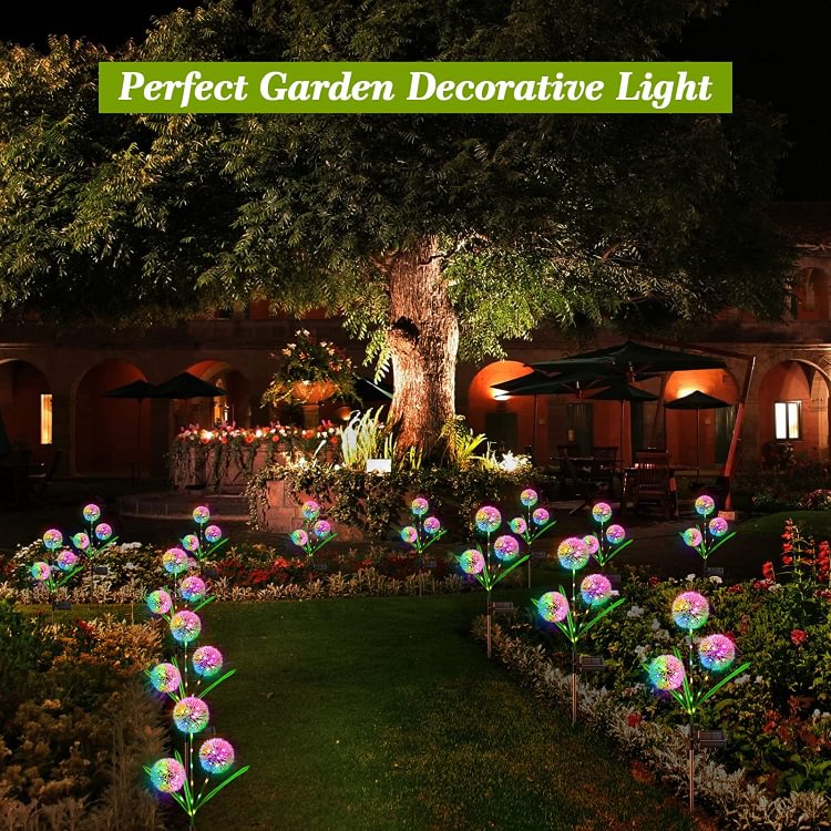 2ps Solar Dandelion Lights Garden Decor,ip65 Waterproof Solar Garden Lights for Pathway,yard,lawn Decoration - tree - Codlins