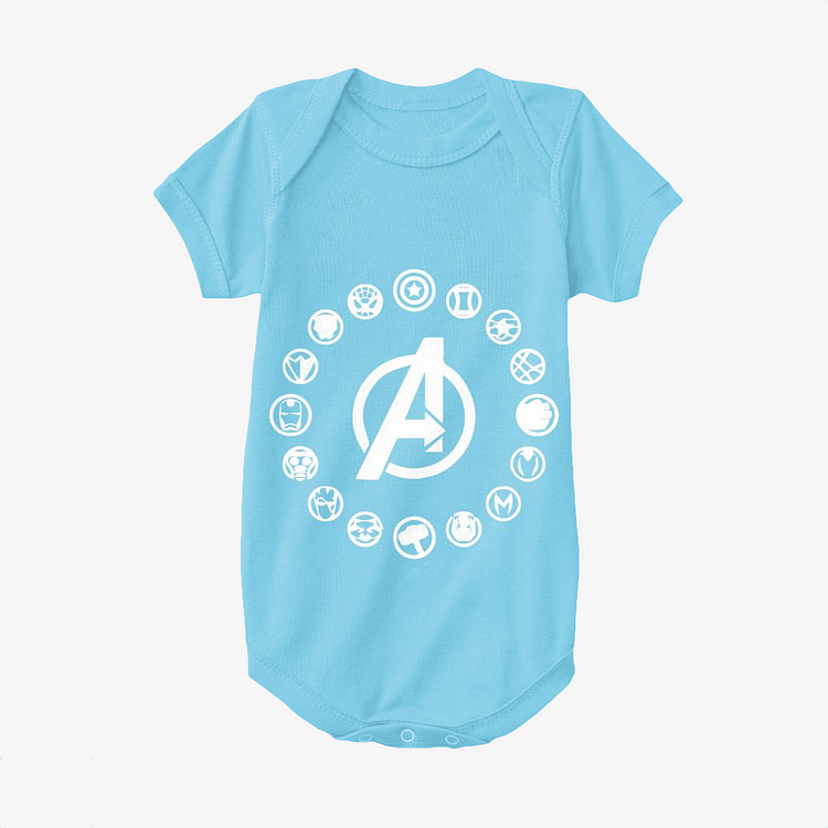 Avengers Infinity War Hero Icons, Avengers Baby Onesie