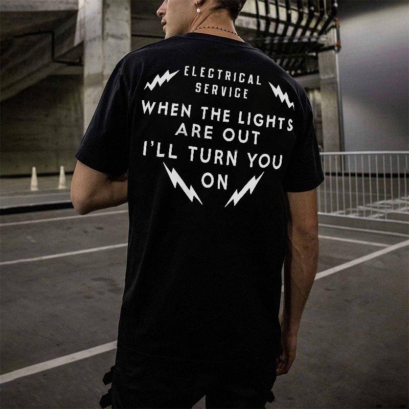 Electrical Service Printed T-shirt -  UPRANDY