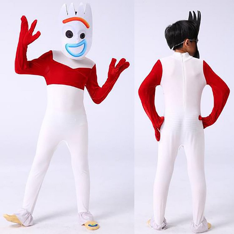 Mayoulove Toy Story Forky Cosplay Costume with Mask Kids Adults Bodysuit Halloween Fancy Jumpsuits-Mayoulove