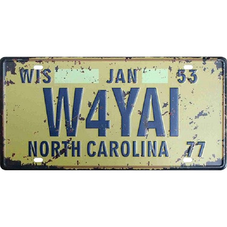W4YAI Accessories - Car Plate License Tin Signs/Wooden Signs - 30x15cm