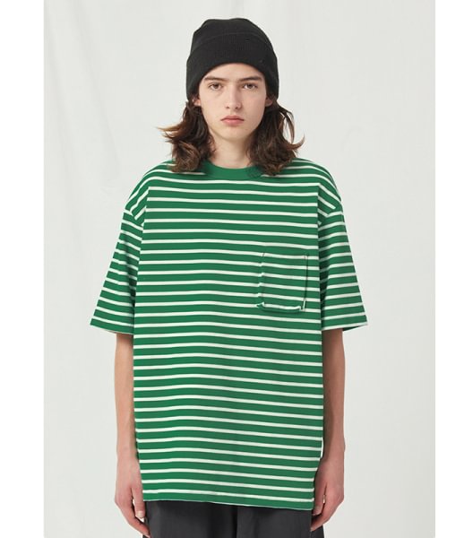 Crew Neck Striped T-shirt / Techwear Club / Techwear