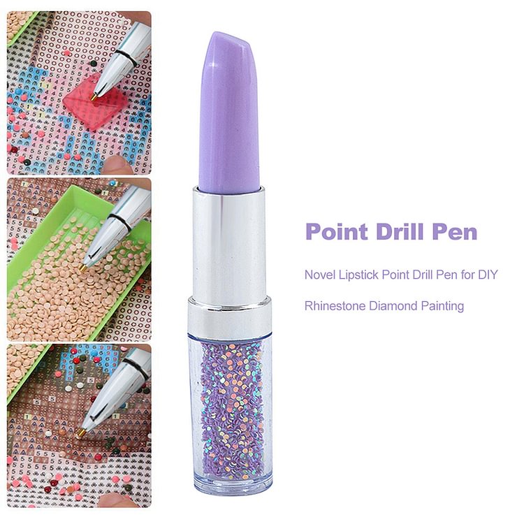 Novel Lipstick Point Drill Pen (Purple)