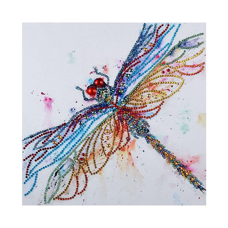 Dragonfly Special Part Drill Diamond Painting 30X30CM(Canvas)-gbfke