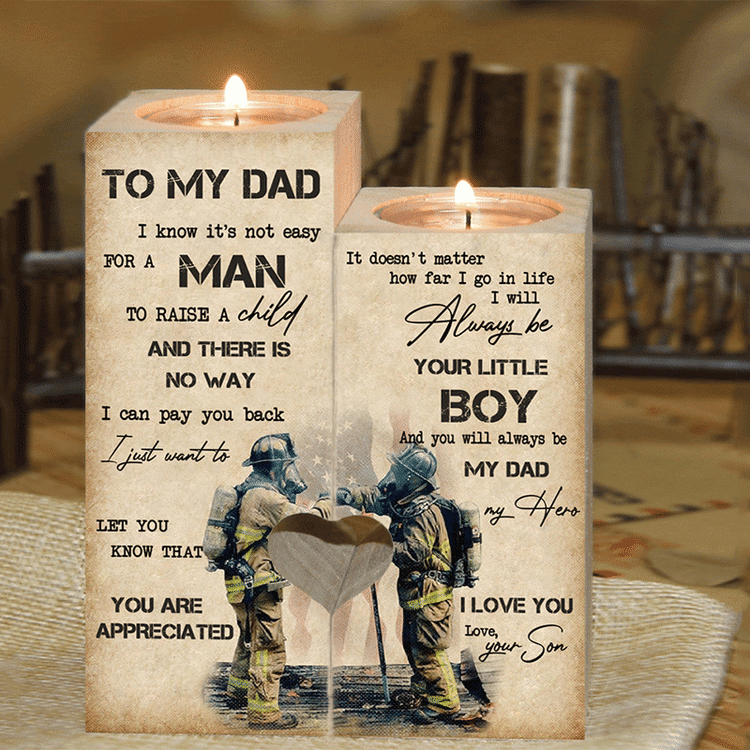 I Will Always be Your Little Boy and You Will Always be My Dad - Candle Holder