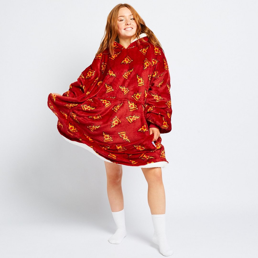 Pizza Oodie  Hooded Blankets - vzzhome