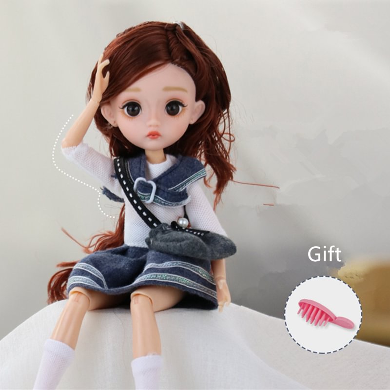26cm 1/6 Doll with Fashion Clothes Shoes Style Dress Up Baby Dolls 