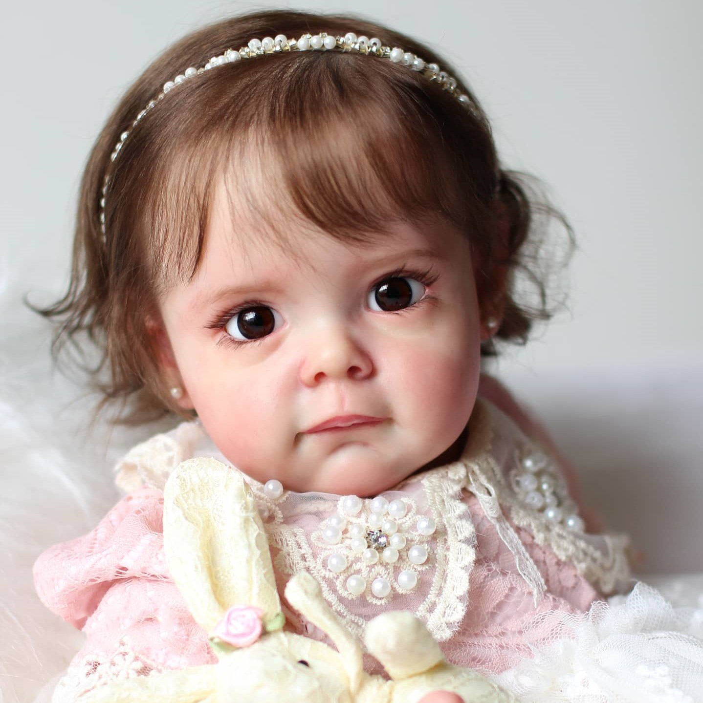 17" or 22" Realistic Reborn Baby Girl Doll Edith, Real Life Baby Dolls