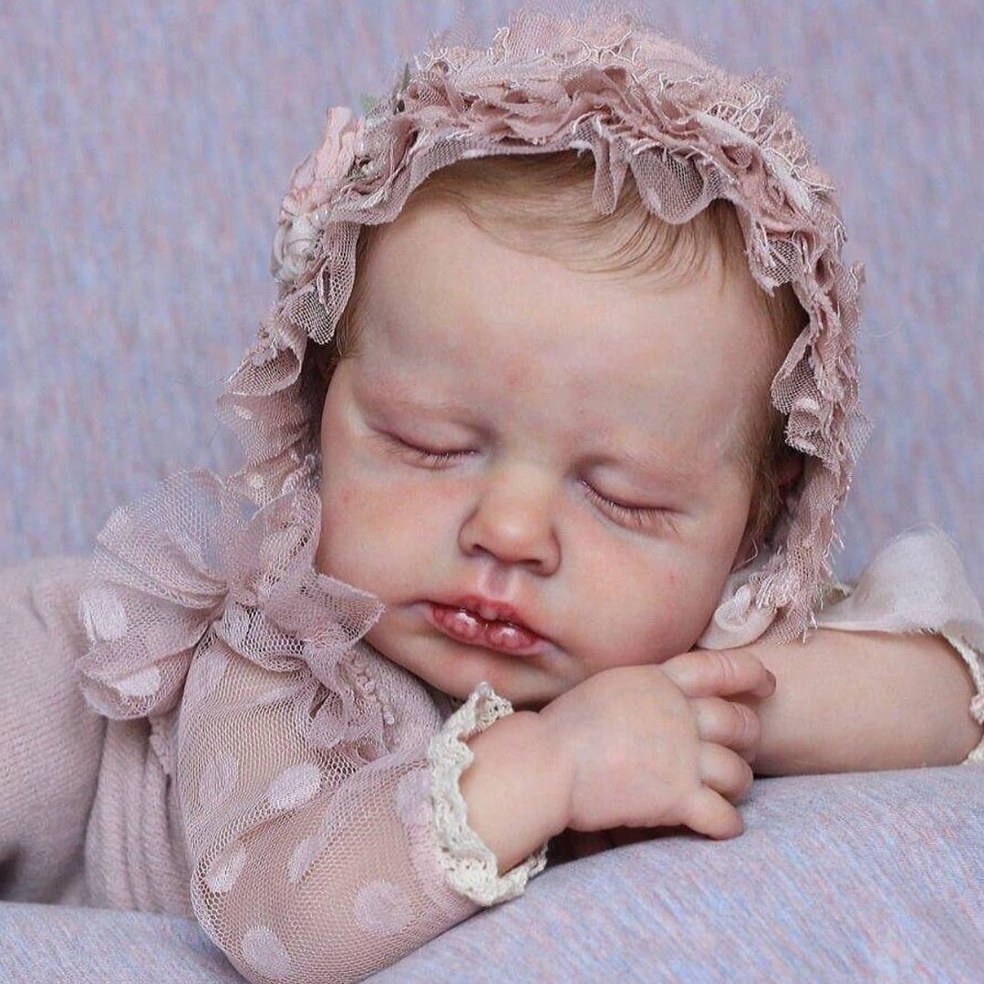 20" Cute Handmade Silicone Sleeping Reborn Baby Girl Jessica with “Heartbeat” and Sound