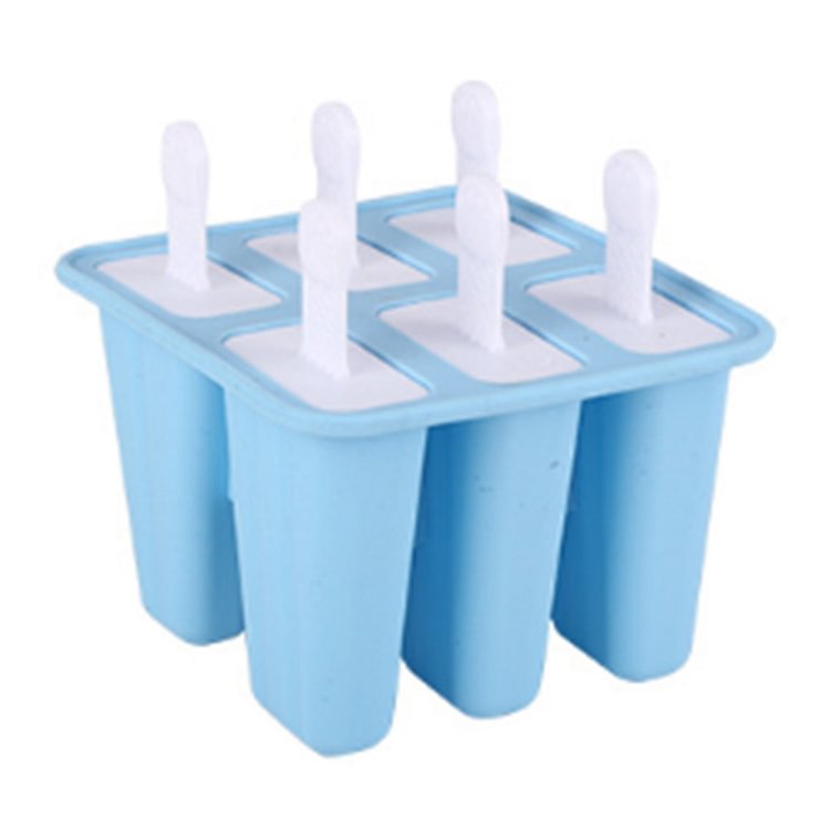 Silicone Ice Cream 6 in 1 DIY Mold Popsicle Dessert Sticks for Children